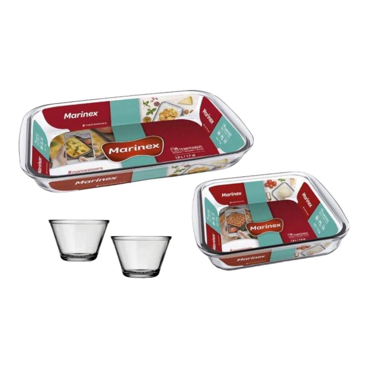 MARINEX - Pack Asad. Rect+Cuad+2 Flan. 4 Pzs