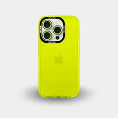 GENERICO - Carcasa + protector de cámara amarillo flúor para iPhone 13 pro max