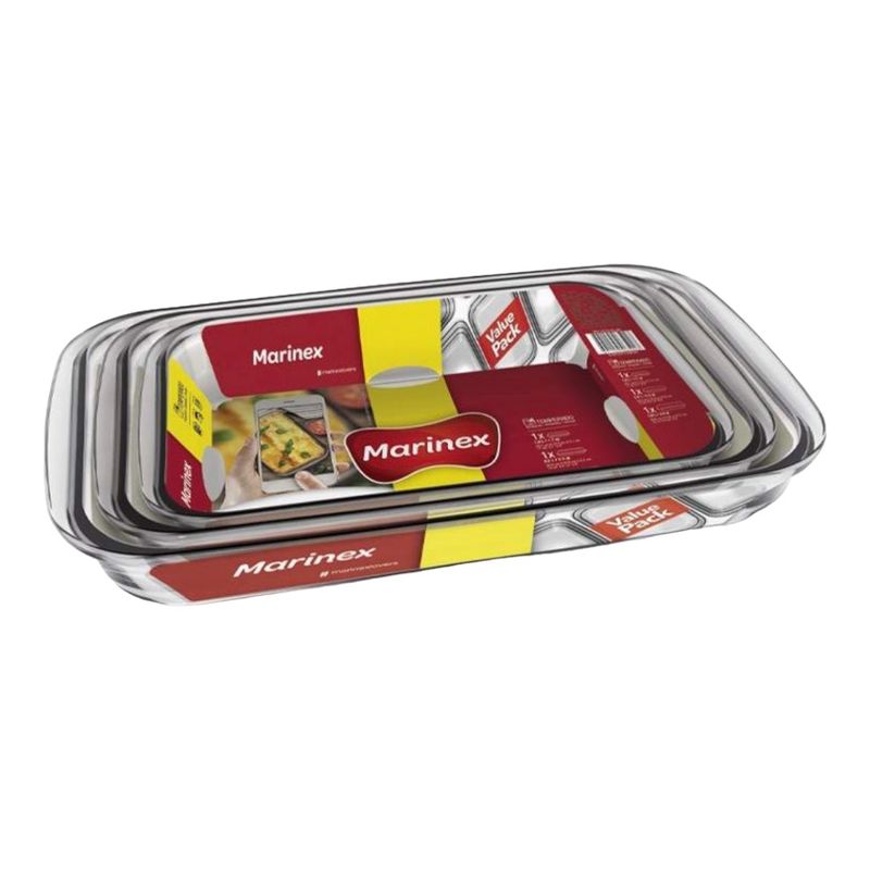 MARINEX - Pack 3 Fuentes Rectangulares (G/M/P)