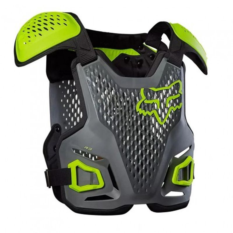 FOX RACING - Jofa Niño FOX R3 Gris Fluor (6 - 12 años)