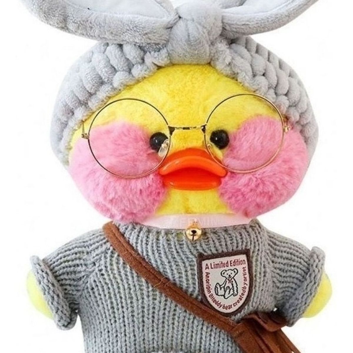 GENERICO - Peluche Lalafanfan Tik Tok Amarillo 30cm Incluye Accesorios