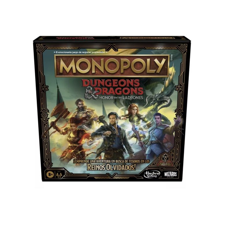 HASBRO - Juego Mesa Monopoly Dungeons & Dragons Honor Entre Ladrones