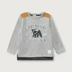 OPALINE - Polera Niño Gris 38956