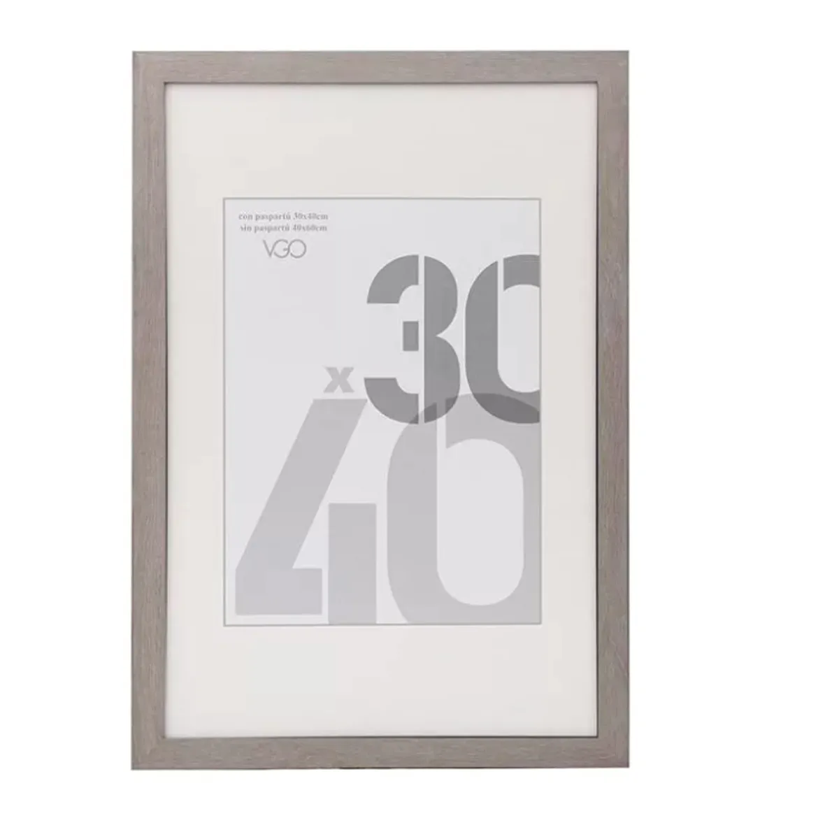 GENERICO - Marco De Madera 40x50cm Con Paspartú Y 50x70cm Sin Paspartú
