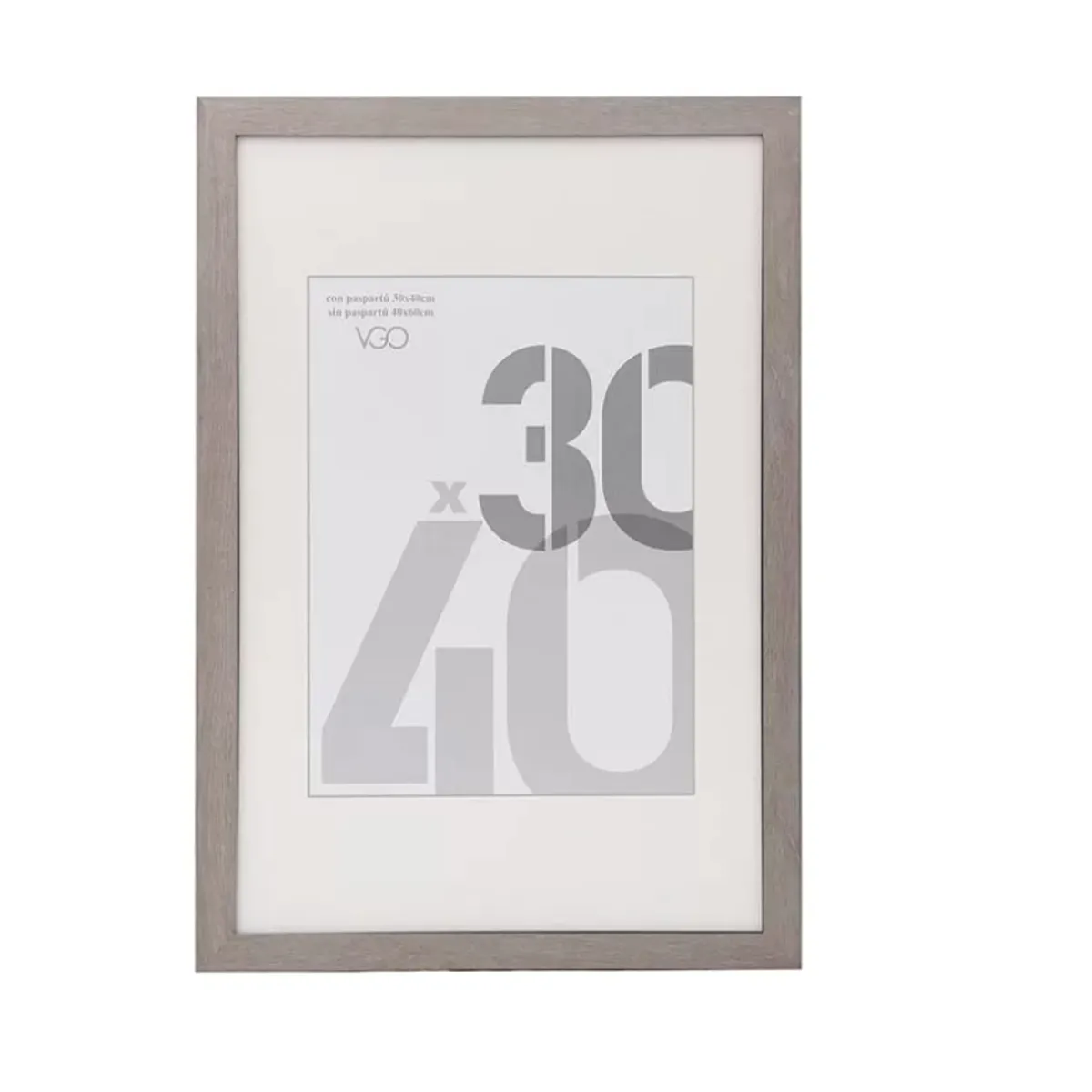 GENERICO - Marco De Madera 40x50cm Con Paspartú Y 50x70cm Sin Paspartú