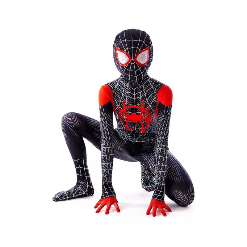 GENERICO - Disfraz hombre araña, niño miles morales talla 3