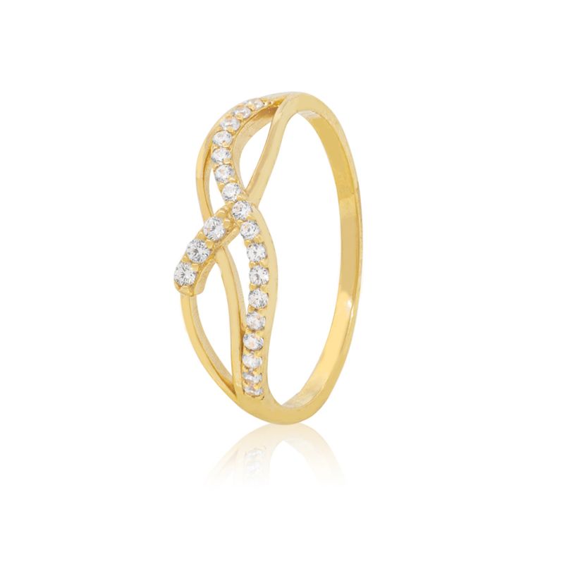 JB JOYAS BARON - Anillo Compromiso de Oro 18Kt Infinito Trenzado 1047