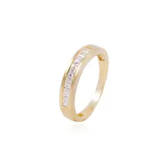 JB JOYAS BARON - Anillo Compromiso de Oro 18Kt Circón corte Princesa en Riel