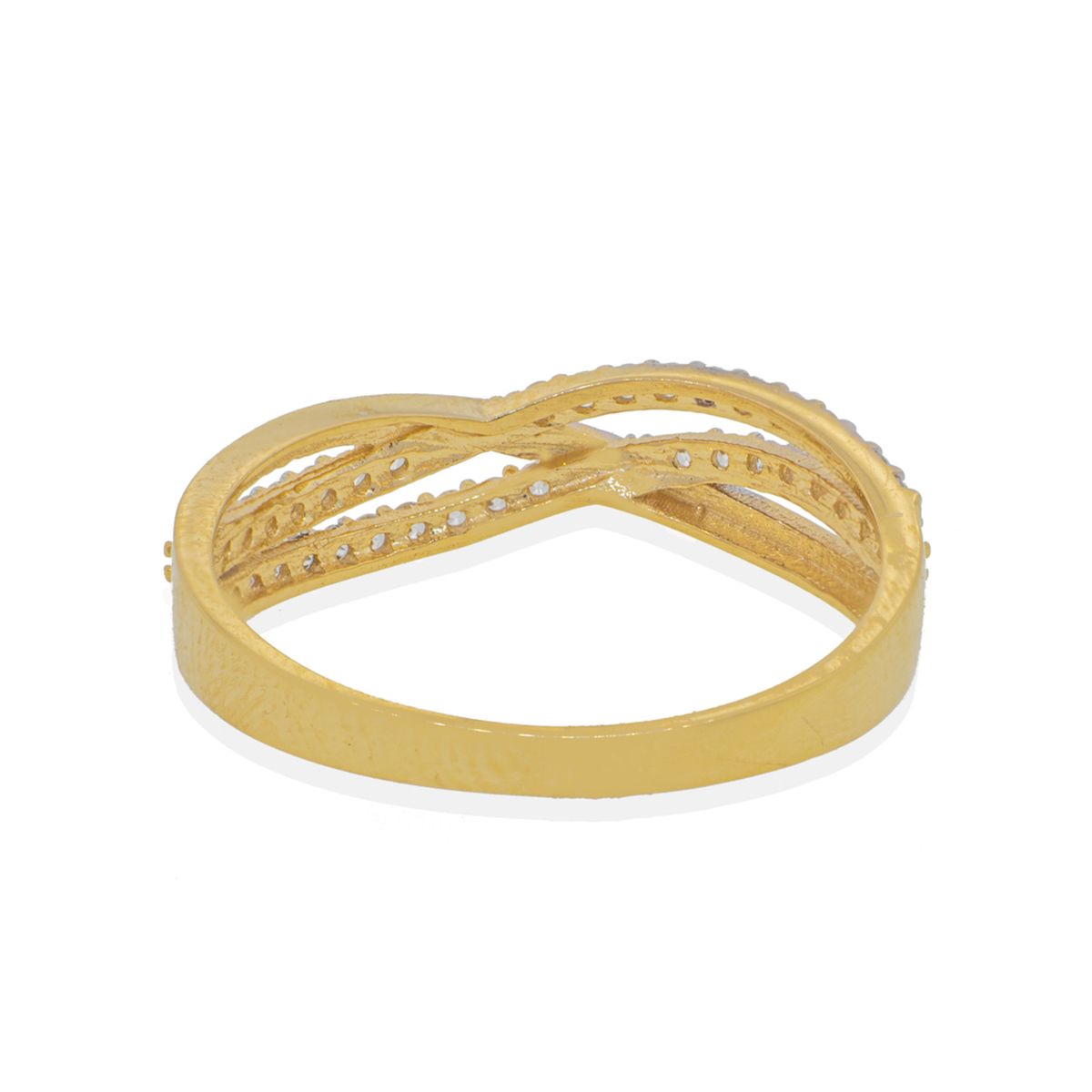 JB JOYAS BARON - Anillo Compromiso de Oro 18Kt Circones Doble Onda