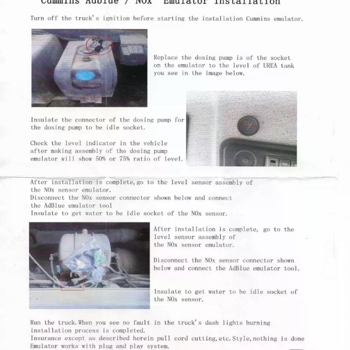 GENERICO - Camiones Adblue Emulador Cumins Nox Y Camiones Chinos Scr