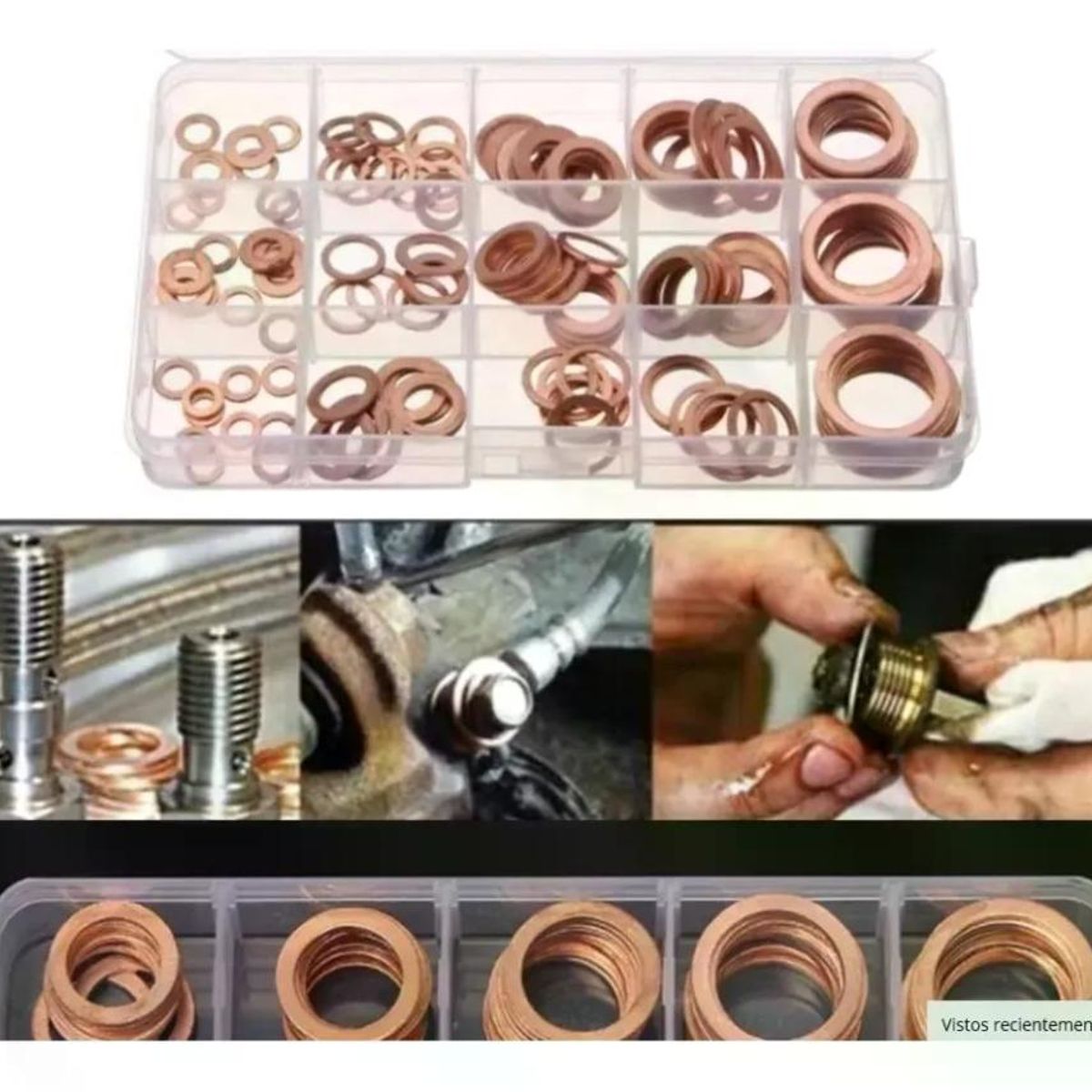 GENERICO - Golillas 150 Cobre Juntas Diferentes Tamaños Automóviles