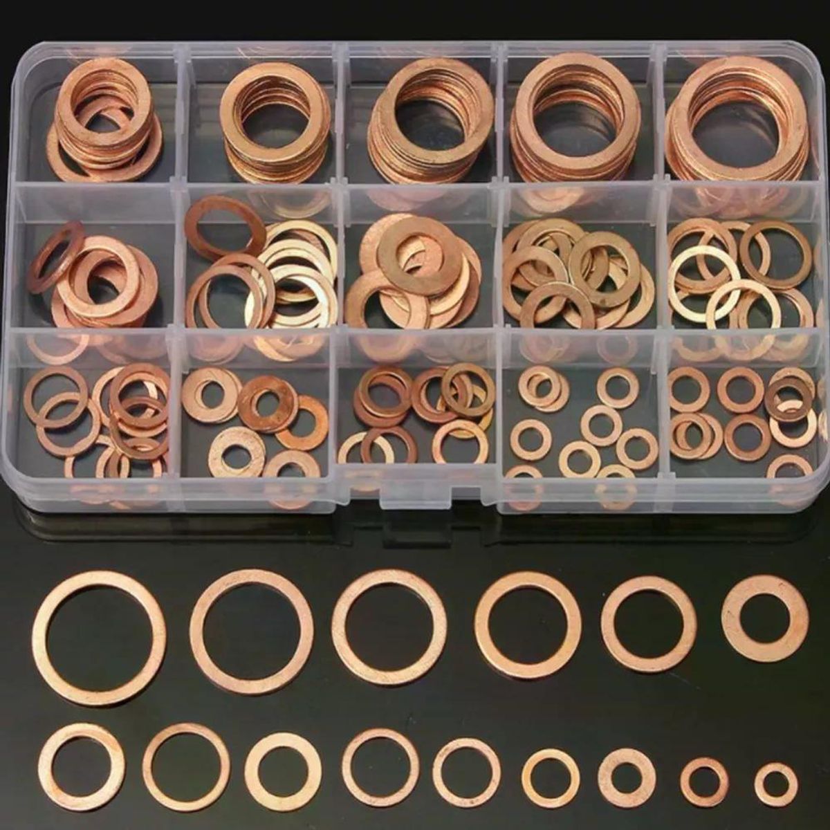 GENERICO - Golillas 150 Cobre Juntas Diferentes Tamaños Automóviles