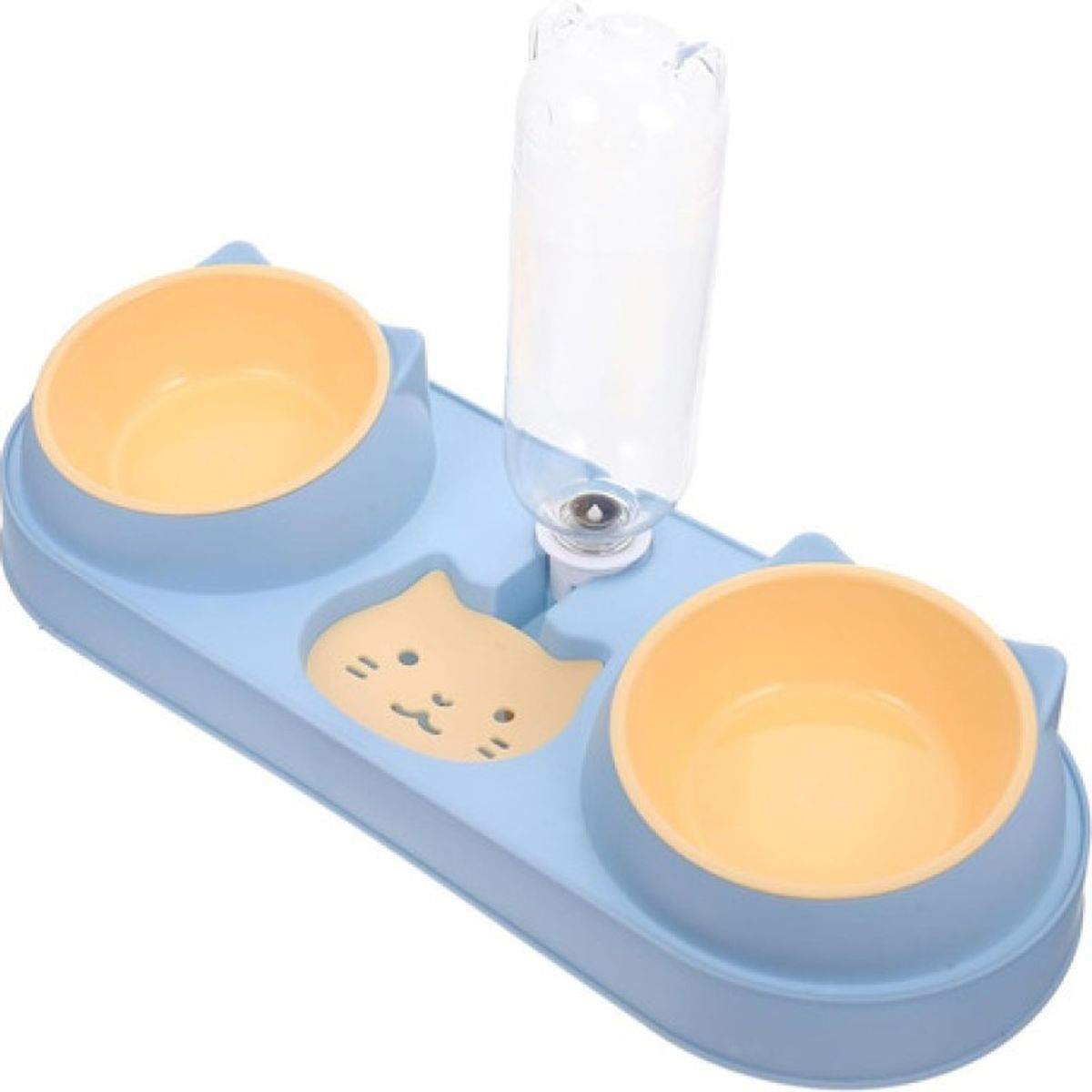 GENERICO - Bebedero Y Comedero Plato Doble Para Mascotas Perro Gato.