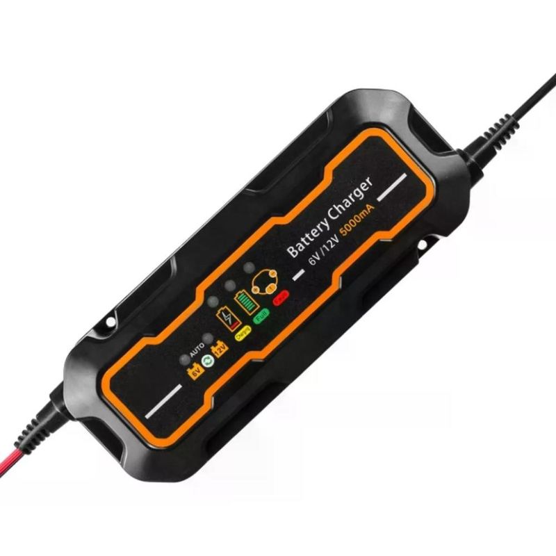 GENERICO - Cargador Batería Automotriz 12v 6v  5a Ácido Gel Agm Plata