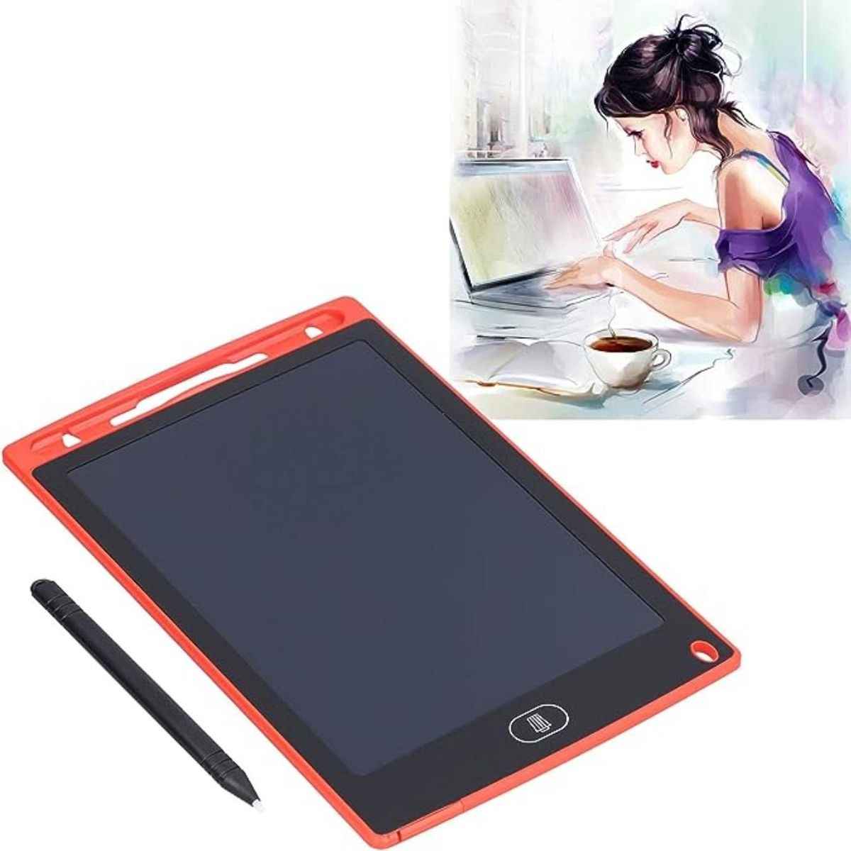 GENERICO - Pizarra Magica Tablet Tableta Dibujo - Rojo - Talla única