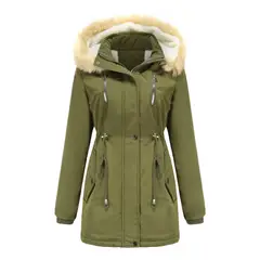 BLWOENS - Chaqueta térmica con capucha para mujeres-Verde