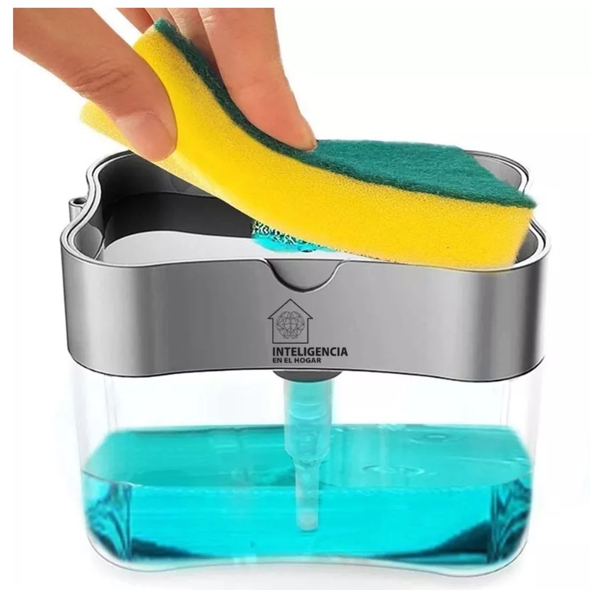 GENERICO - Dispensador Jabón Para Lava Trastes Cocina Con Esponja