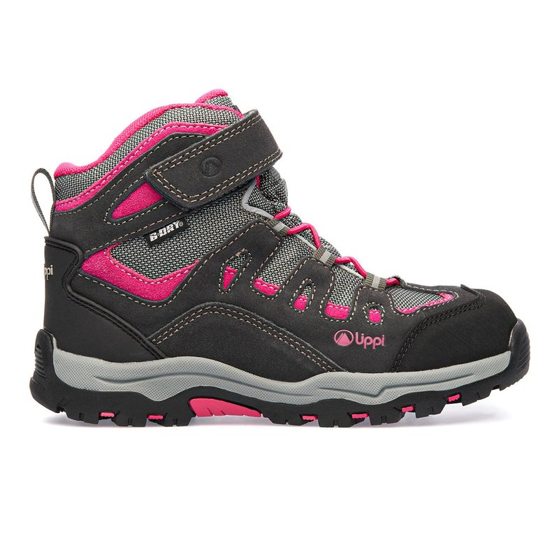 LIPPI - Botín Niña Puelo CS HI Velcro Gris Fucsia Lippi