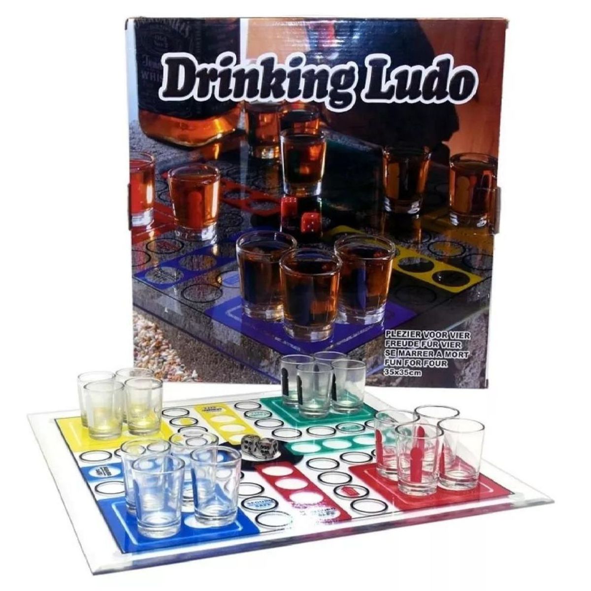 INVENCIBLE - JUEGO LUDO SHOT CRISTAL 16 SHOT 2 DADOS MZ91