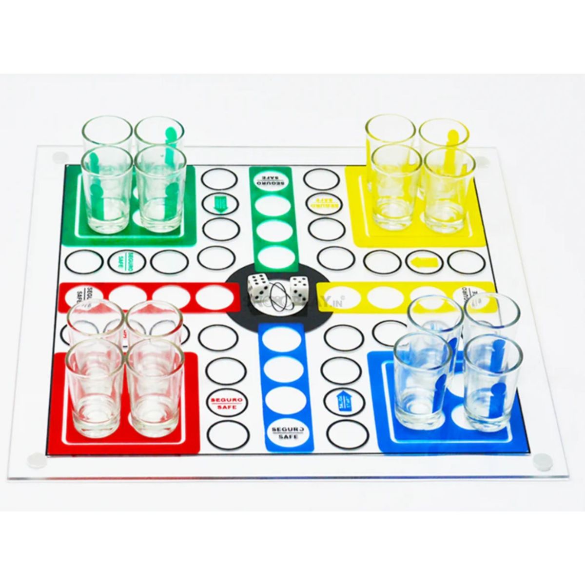 INVENCIBLE - JUEGO SHOT LUDO CRISTAL 16 SHOT 2 DADOS MZ91