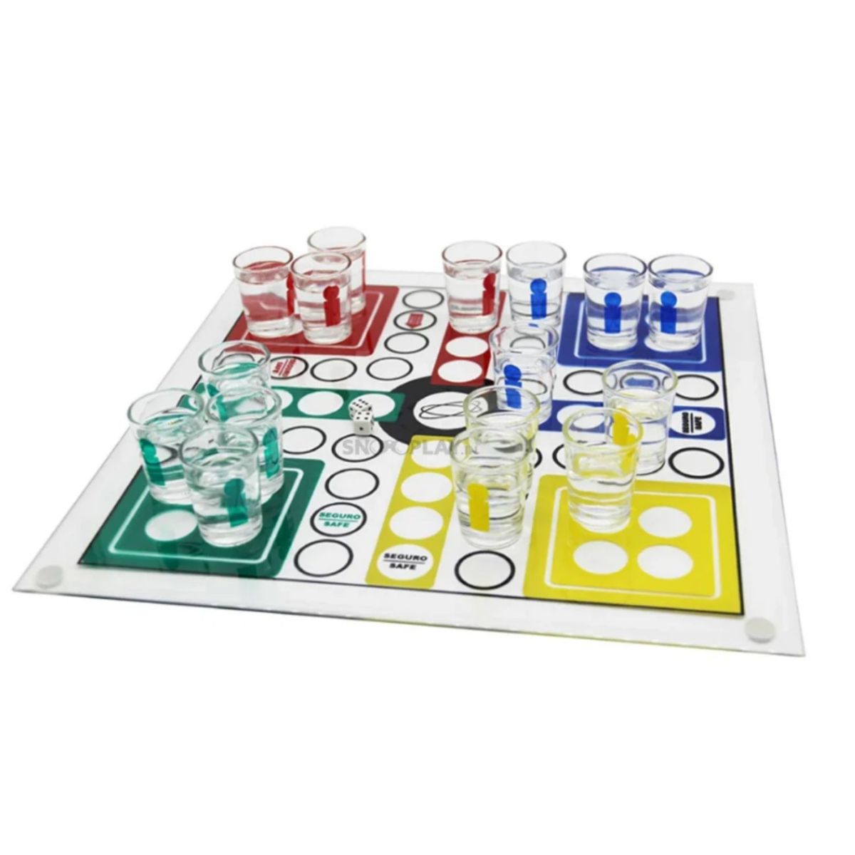 INVENCIBLE - JUEGO SHOT LUDO CRISTAL 16 SHOT 2 DADOS MZ91