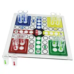 INVENCIBLE - JUEGO LUDO SHOT CRISTAL 16 SHOT 2 DADOS MZ91