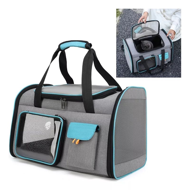 DEKANO - Bolso Transportador Gato Avion Mochila Mascotas Respirable