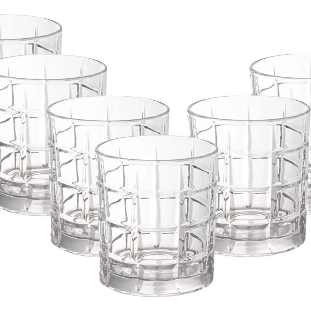 GENERICO - Set De 6 Vasos Bajos 350mL Modelo Glasglow Jugos Bebidas