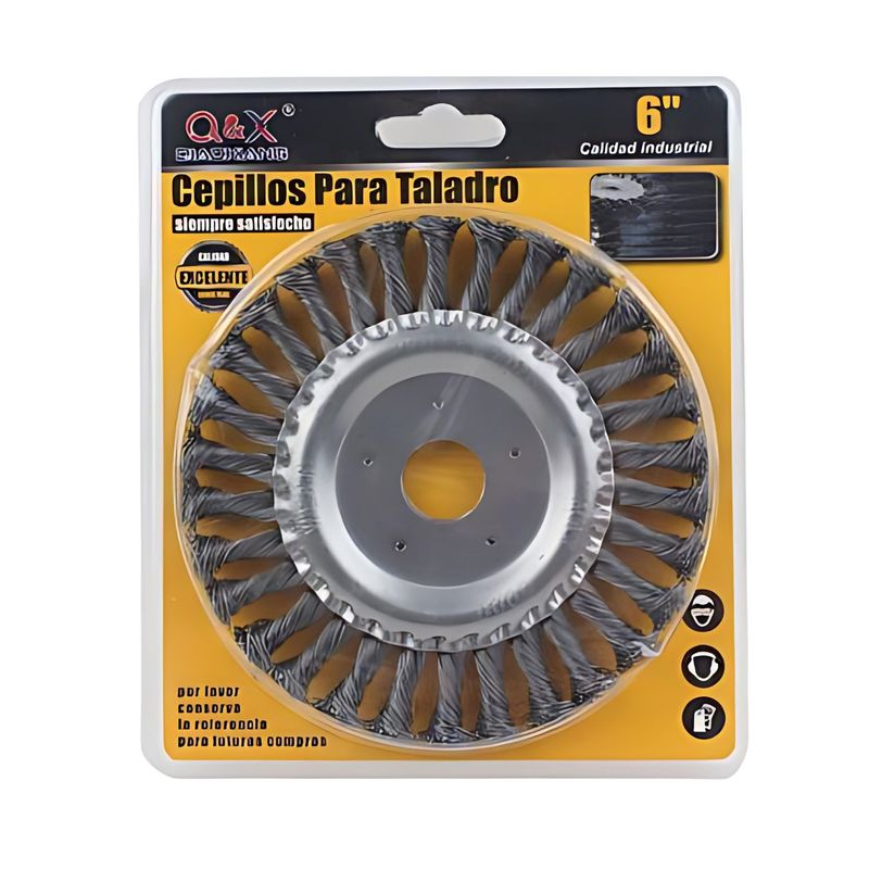 GENERICO - Cepillo Circular De Acero 6 Pulgadas Disco Para Esmeril Amoladora