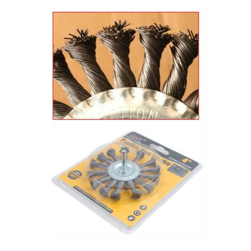 GENERICO - Disco De Alambre Trenzado Chascon 100mm Para Taladro
