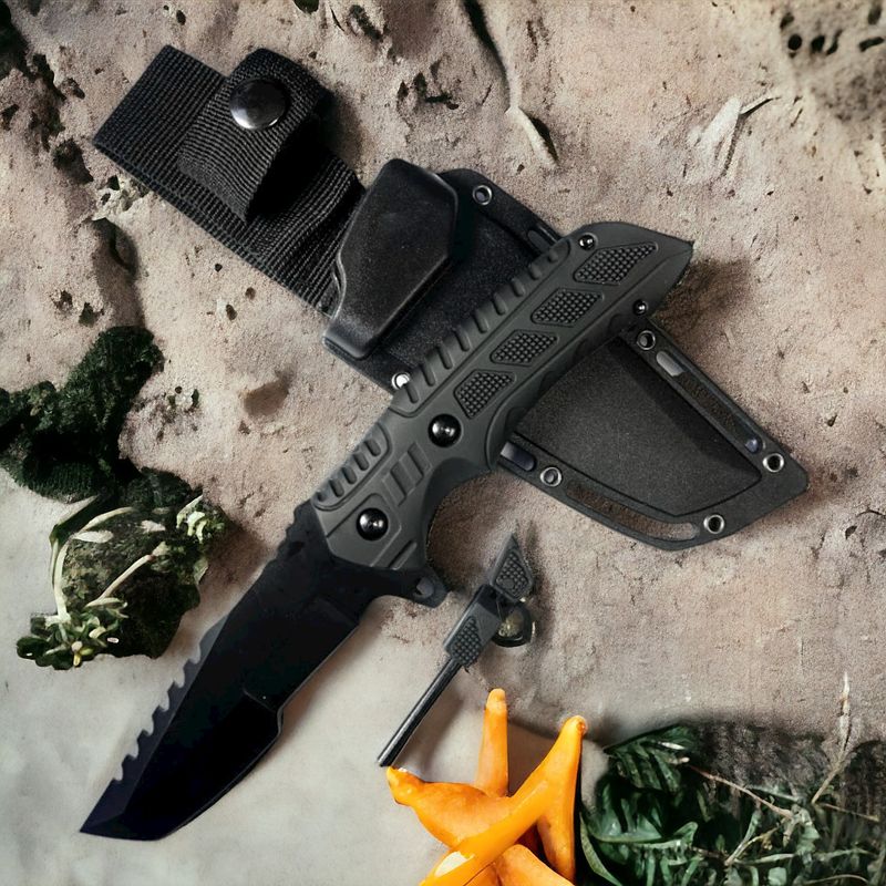 INVENCIBLE - CUCHILLO PESCA DEVIL OPS SILBATO + PEDERNAL  AI92