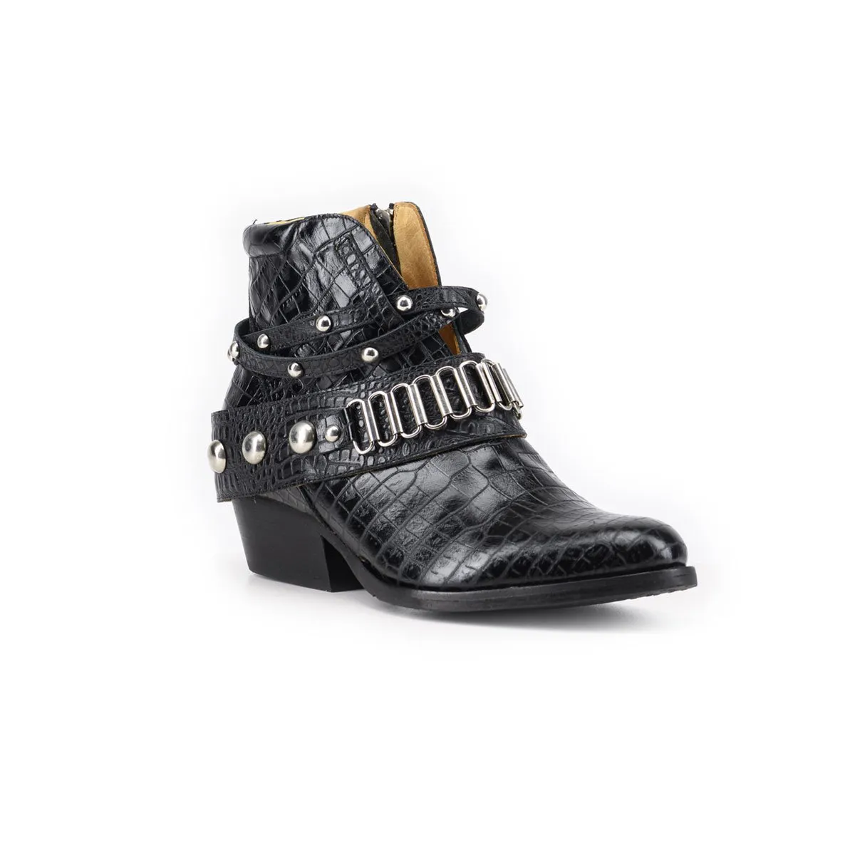 VANESSA GIL - BOTIN DE CUERO ADA NEGRO