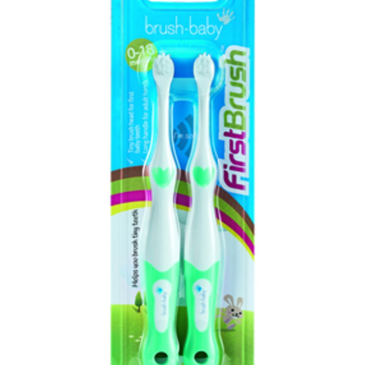 BRUSH BABY - Cepillo de Dientes para Bebés 2 unidades - Blanco
