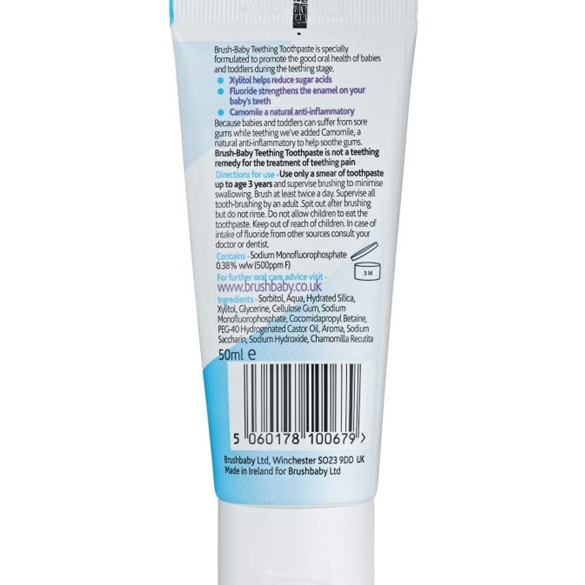 BRUSH BABY - Pasta de Dientes para Dentición (50 ml) BRUSH BABY