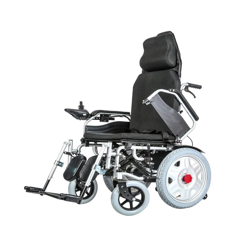 MEDICALTEC - Silla de Ruedas Electrica Reclinable 121 (Posa-Pies y Respaldo Manual)