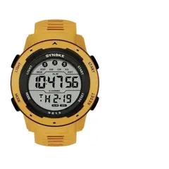 SYNOKE - Reloj Digital Juvenil Amarillo 9813