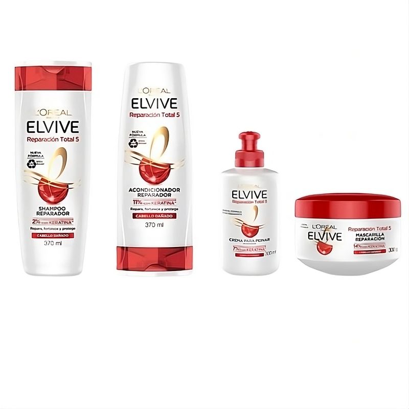 ELVIVE - Pack Reparación Total 5 Cabello Dañado Elvive