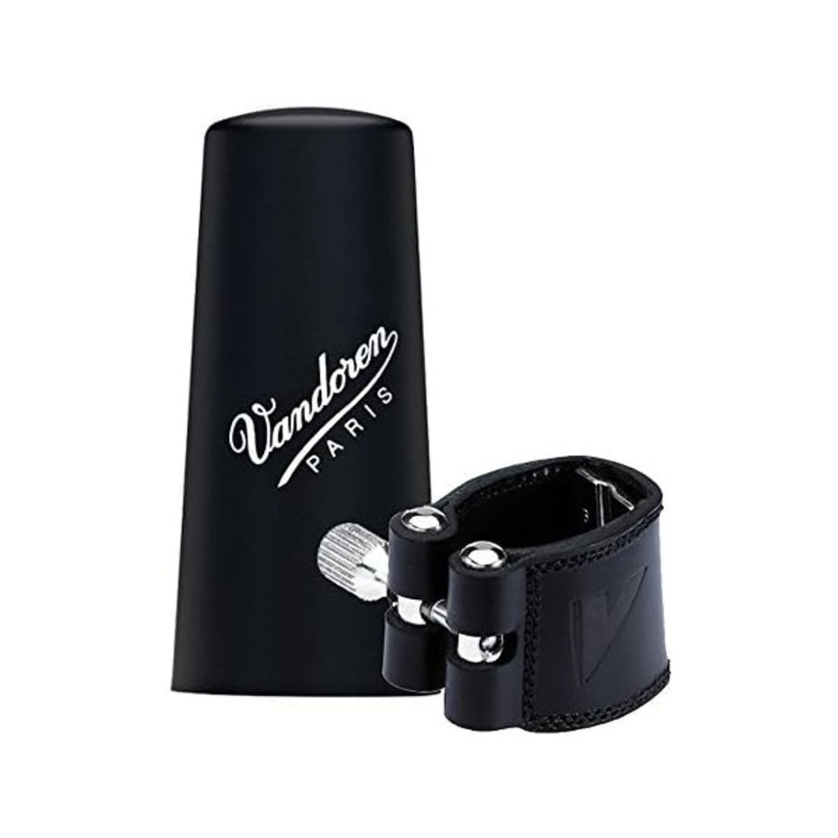 VANDOREN - Abrazadera clarinete SIb -CUERO- con tapa plastic Vandoren