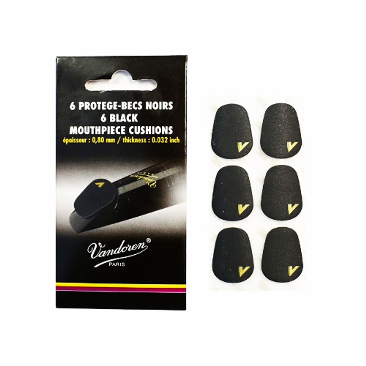 VANDOREN - Set de parche negros 0,80mm (6 uds) VMCX6+ Vandoren