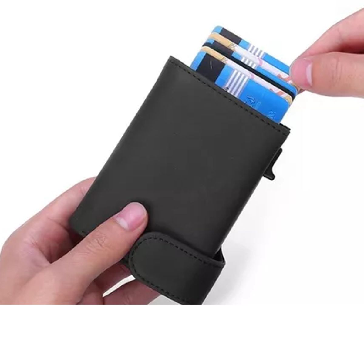 GENERICO - Billetera Tarjetero Rfid Cuero Pu Hombre Minimalista