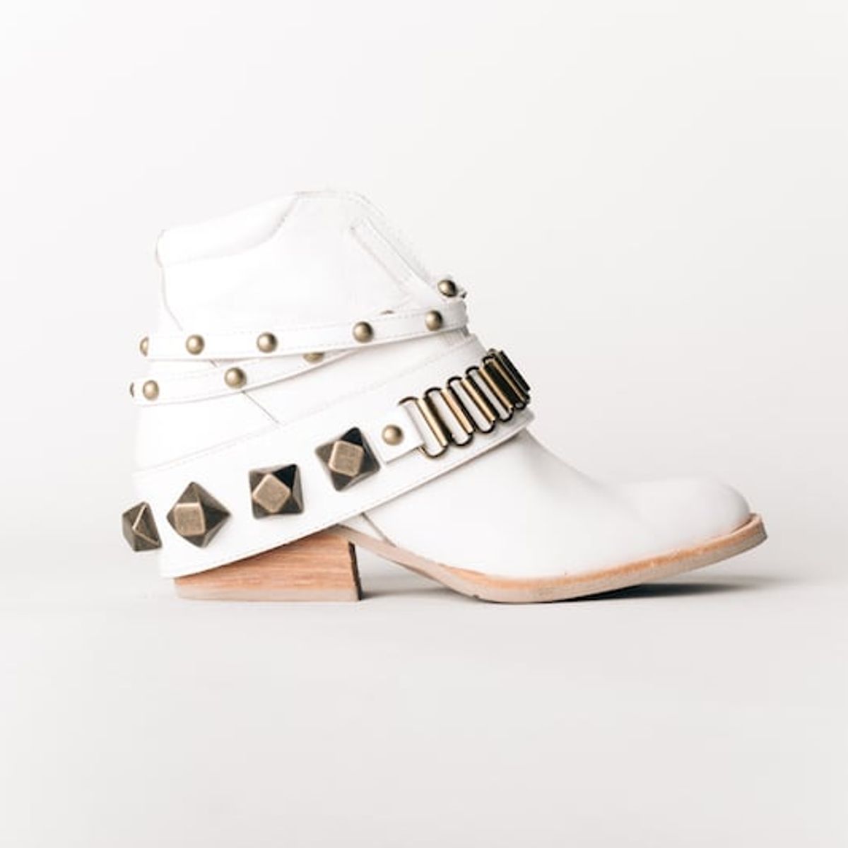 VANESSA GIL - BOTIN DE CUERO ADA BLANCO