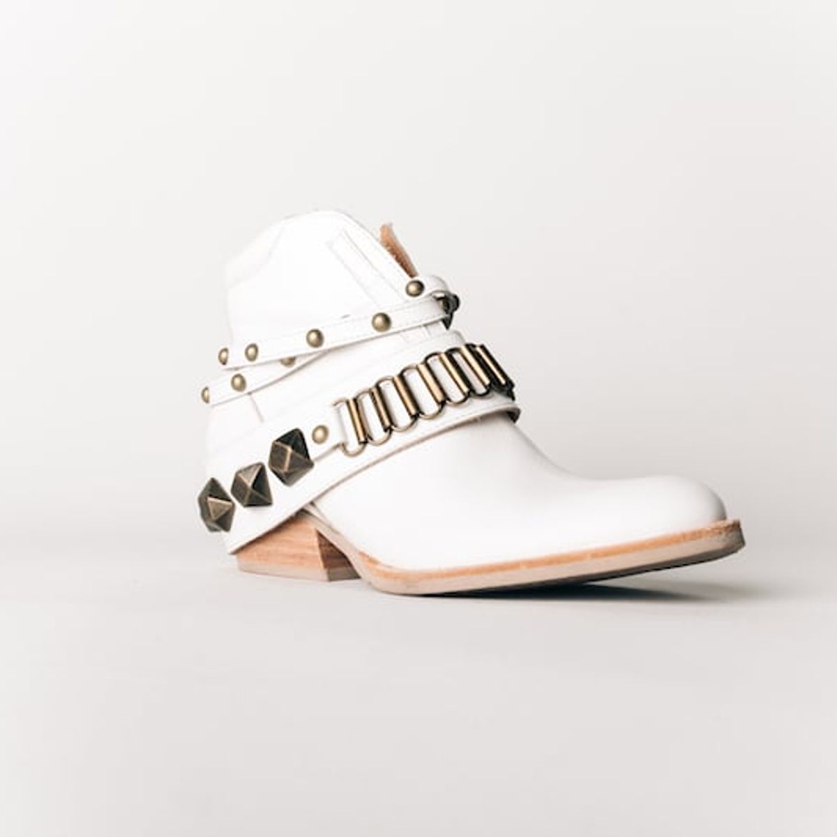 VANESSA GIL - BOTIN DE CUERO ADA BLANCO