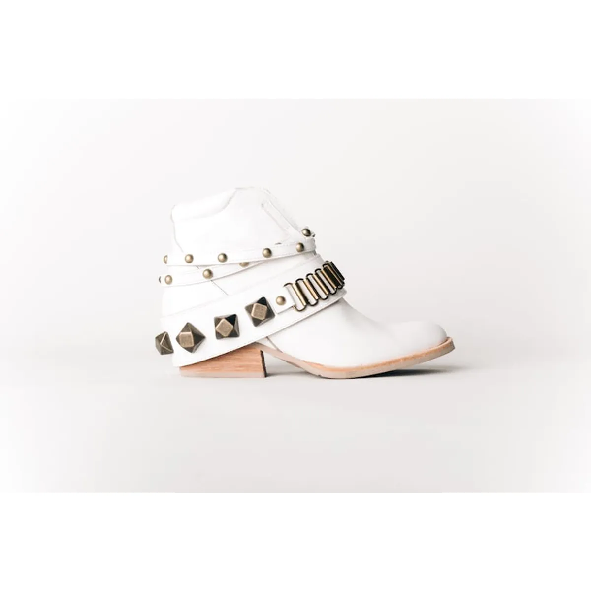 VANESSA GIL - BOTIN DE CUERO ADA BLANCO