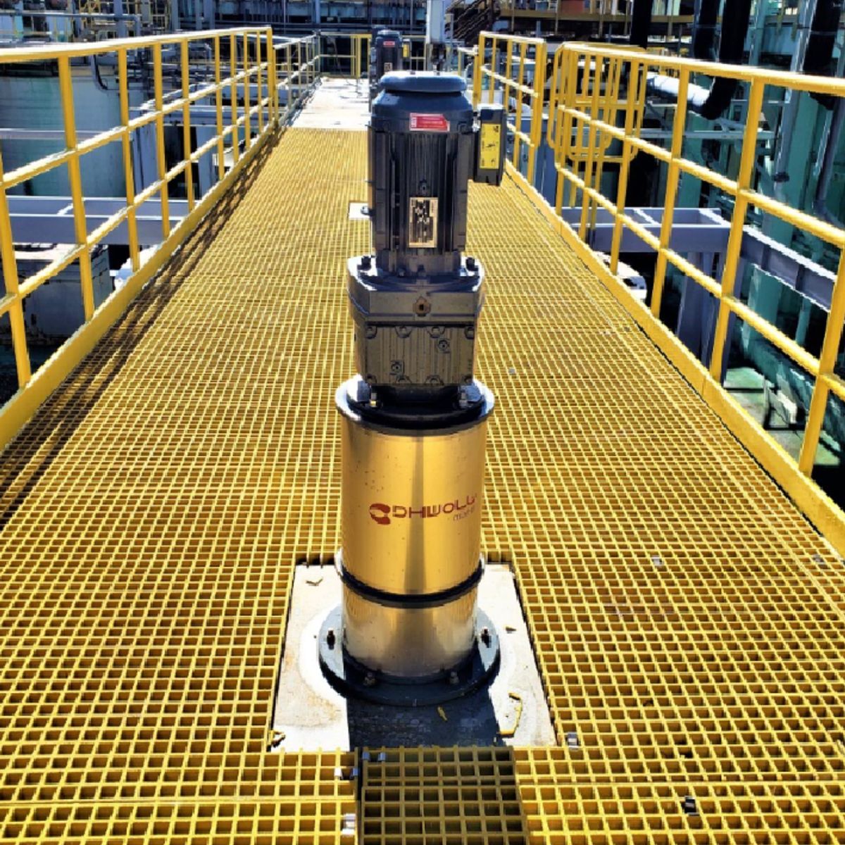 GENERICO - ParrillaGrating FRP 38x38x30mm  Formato 2x1 m  Amarillo