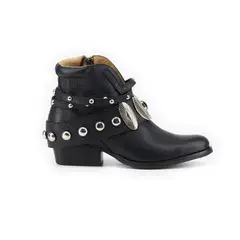 VANESSA GIL - BOTIN MUJER DE CUERO ADELA NEGRO
