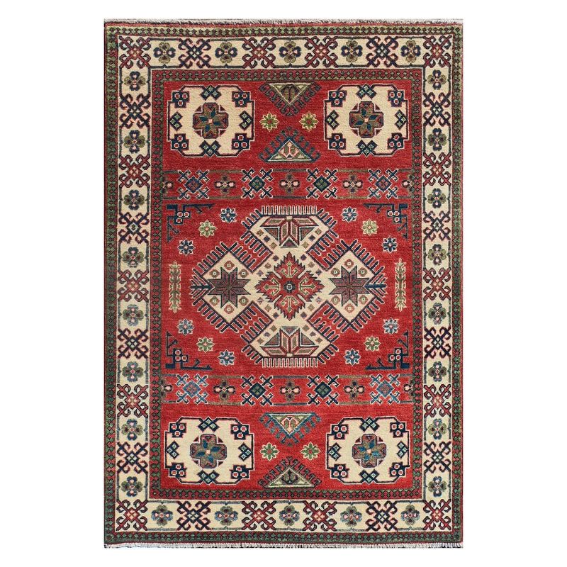 CONSORCIO PERSA - Alfombra Persa Clásica de Lana, Kazak 1.70 x 1.20 mts.