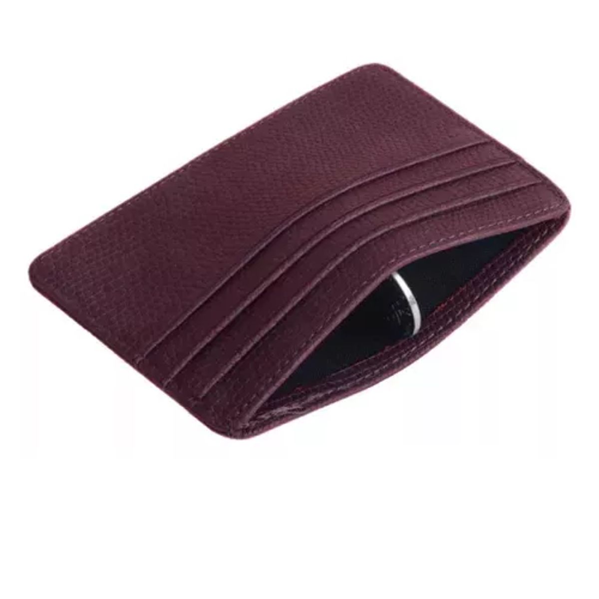 GENERICO - Tarjetero Billetera Minimalista Cuero Pu Hombre Dama Rfid