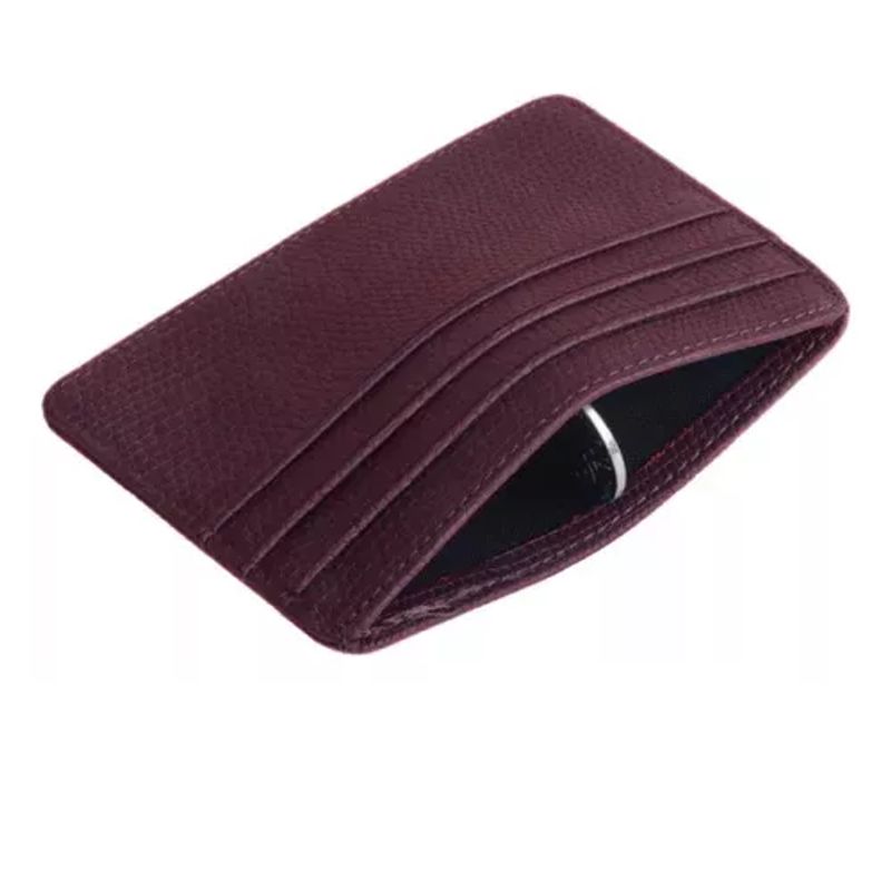 GENERICO - Tarjetero Billetera Minimalista Cuero Pu Hombre Dama Rfid