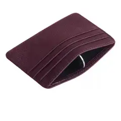 GENERICO - Tarjetero Billetera Minimalista Cuero Pu Hombre Dama Rfid
