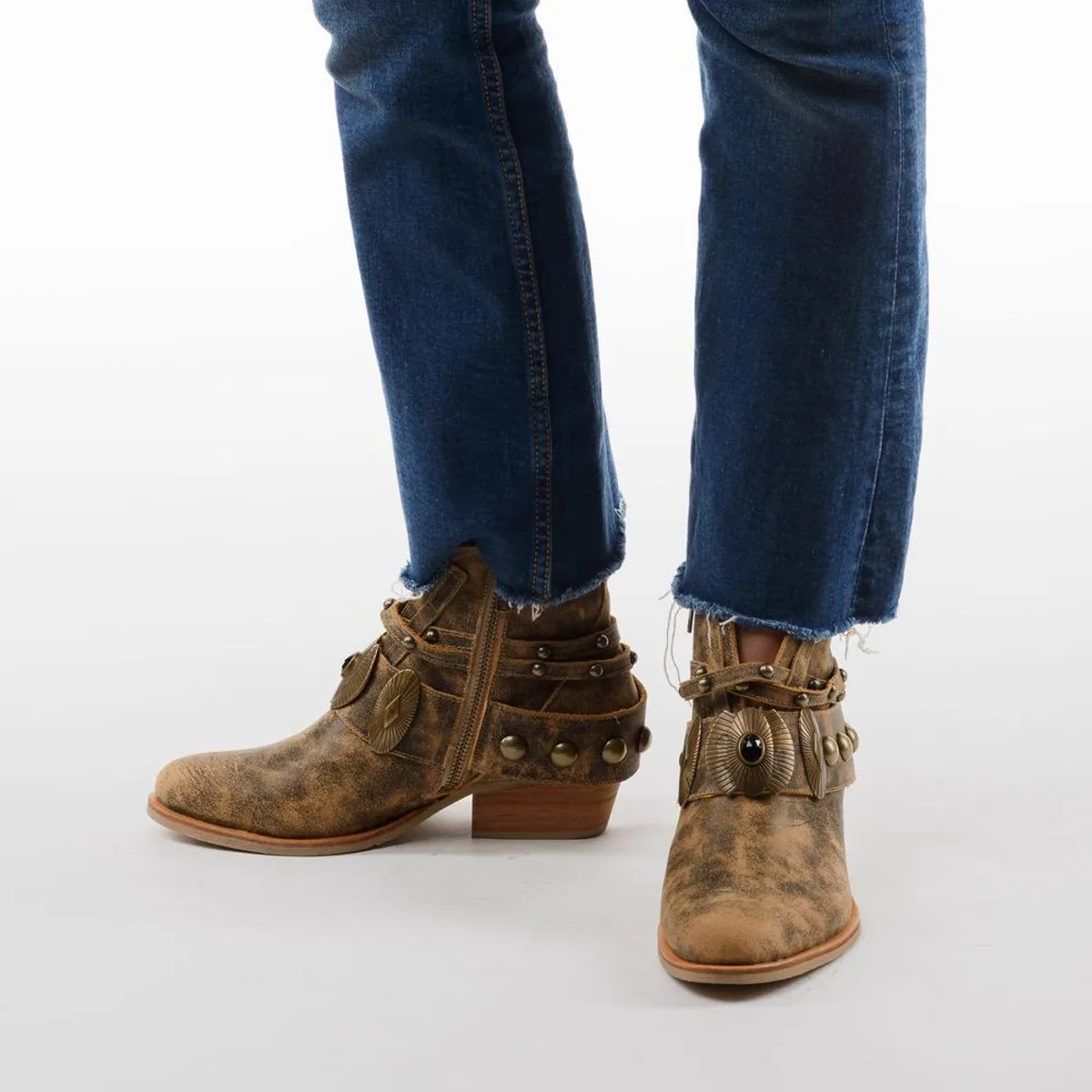 VANESSA GIL - BOTIN MUJER DE CUERO ADELA CAFE